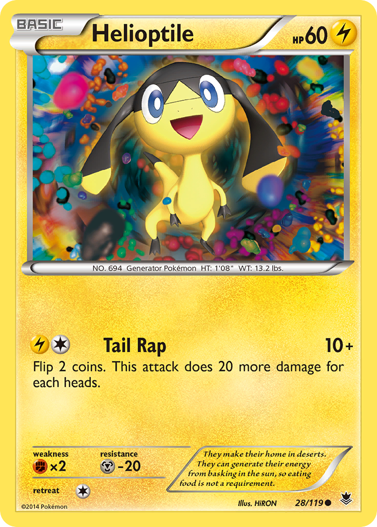 Helioptile (28/119) [XY: Phantom Forces] | Tabernacle Games