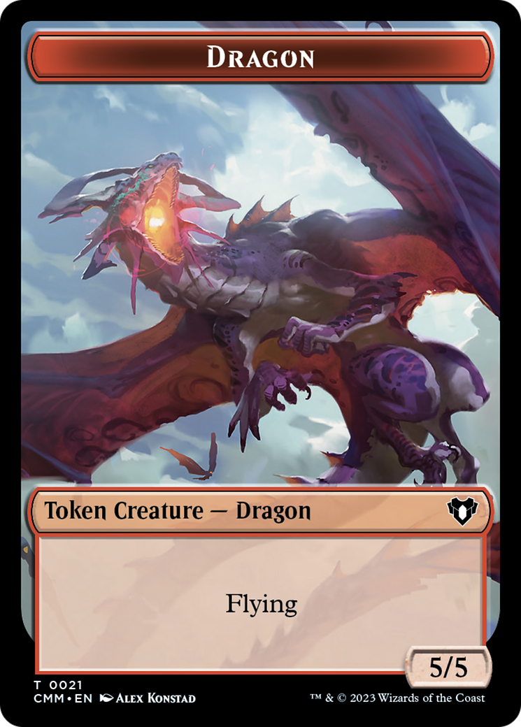 Dragon Token (21) [Commander Masters Tokens] | Tabernacle Games