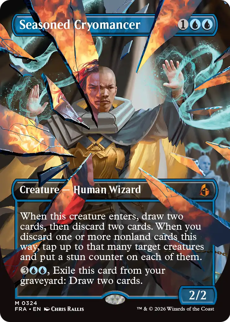 Seasoned Cryomancer (Borderless) (0324) [Reality Fracture] | Maze of Fitzroy
