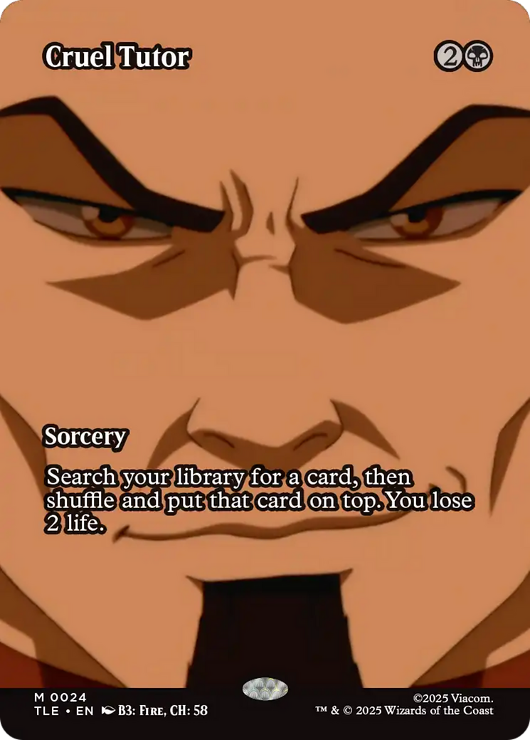 Cruel Tutor (Borderless) [Avatar: The Last Airbender: Eternal-Legal] | Tabernacle Games