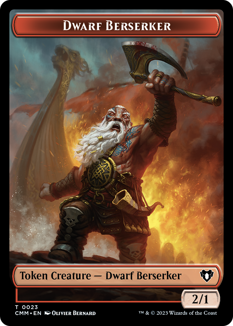 Dwarf Berserker Token [Commander Masters Tokens] | Tabernacle Games