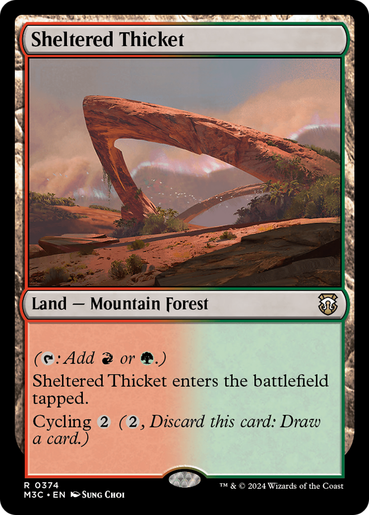 Sheltered Thicket (Ripple Foil) [Modern Horizons 3 Commander] | Tabernacle Games