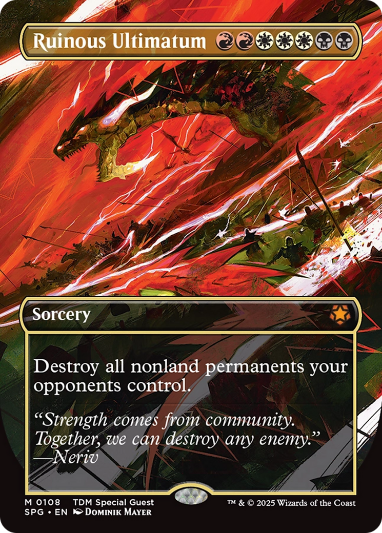 Ruinous Ultimatum (Borderless) [Tarkir: Dragonstorm Special Guests] | Tabernacle Games