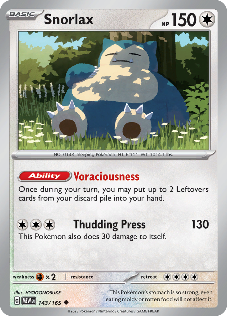 Snorlax (143/165) [Scarlet & Violet 151] | Tabernacle Games