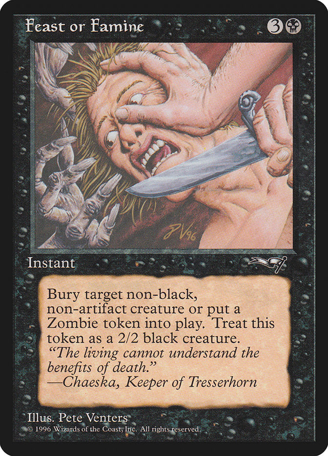 Feast or Famine (Face Pressed) [Alliances] | Tabernacle Games