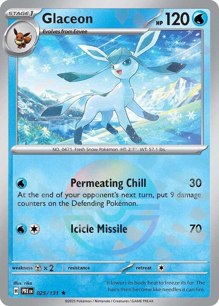 Glaceon (025/131) (Poke Ball Pattern) [Scarlet & Violet: Prismatic Evolutions] | Tabernacle Games