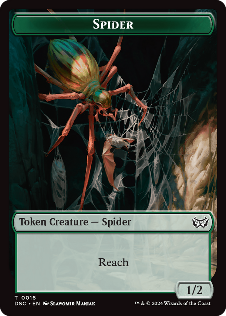 Treefolk // Spider Double-Sided Token [Duskmourn: House of Horror Commander Tokens] | Tabernacle Games