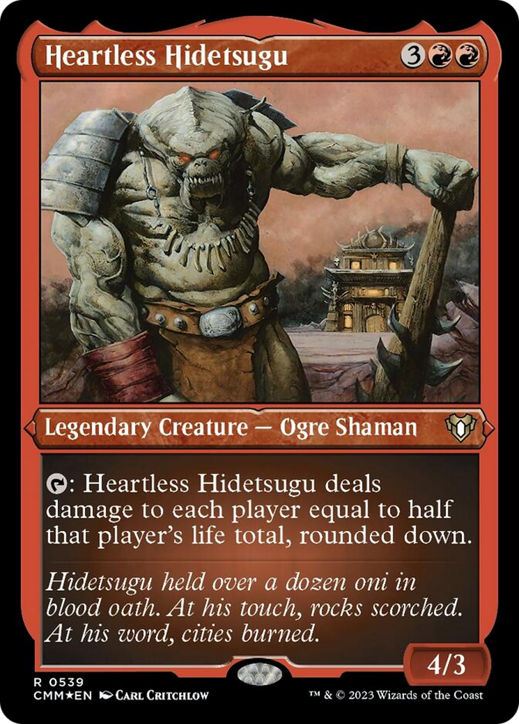 Heartless Hidetsugu (Foil Etched) [Commander Masters] | Tabernacle Games