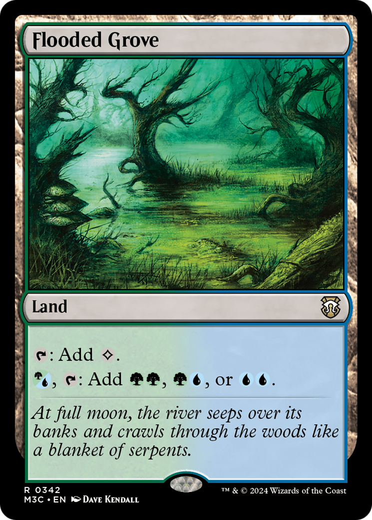 Flooded Grove (Ripple Foil) [Modern Horizons 3 Commander] | Tabernacle Games