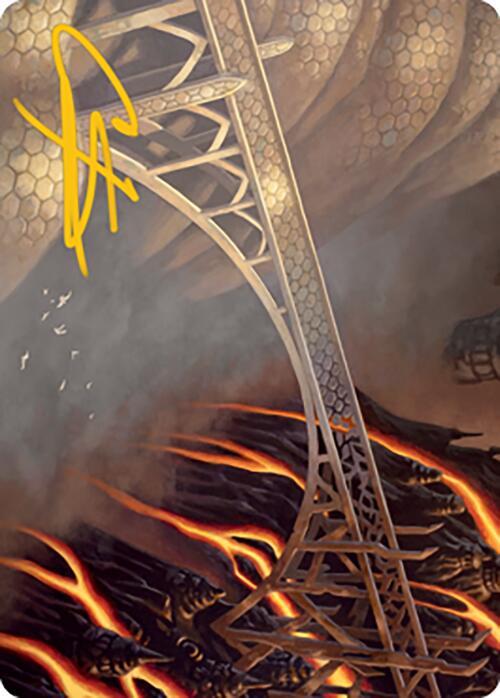 Rustvale Bridge Art Card (Gold-Stamped Signature) [Modern Horizons 2 Art Series] | Tabernacle Games