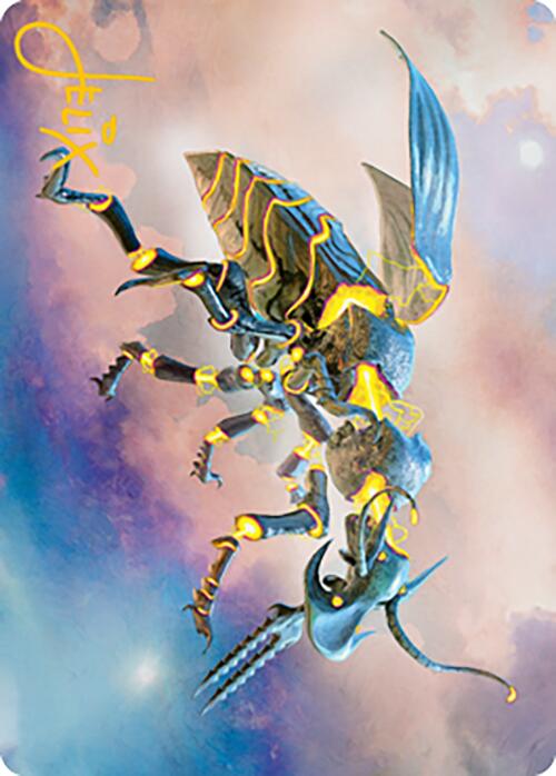 Zabaz, the Glimmerwasp Art Card (Gold-Stamped Signature) [Modern Horizons 2 Art Series] | Tabernacle Games