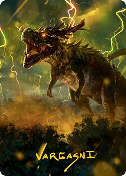 Thrasta, Tempest's Roar Art Card (42) (Gold-Stamped Signature) [Modern Horizons 2 Art Series] | Tabernacle Games