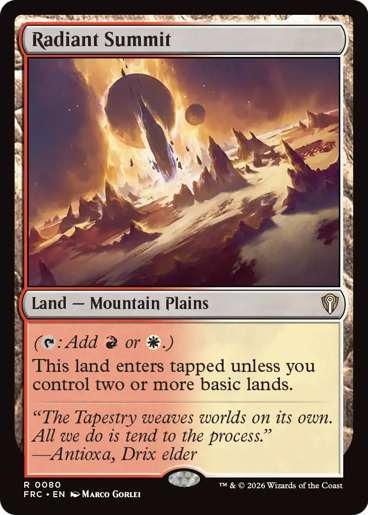 Radiant Summit [Reality Fracture Commander] | Tabernacle Games