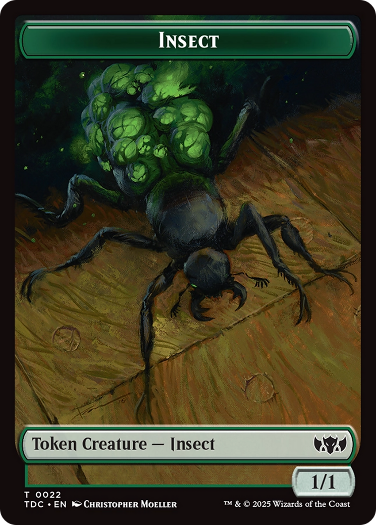 Insect (0022) // Zombie Druid Double-Sided Token [Tarkir: Dragonstorm Commander Tokens] | Tabernacle Games