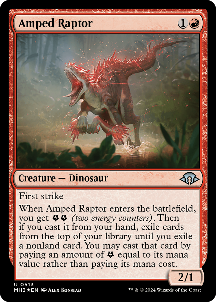 Amped Raptor (Ripple Foil) [Modern Horizons 3] | Tabernacle Games