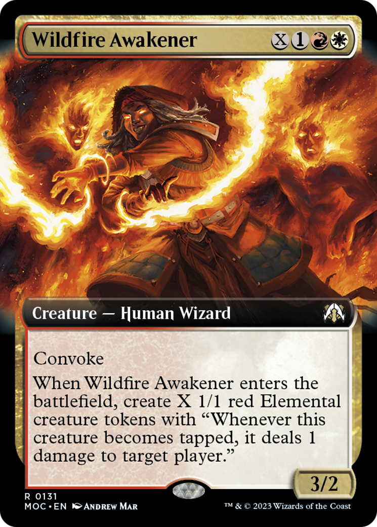 Wildfire Awakener (Extended Art) [March of the Machine Commander] | Tabernacle Games