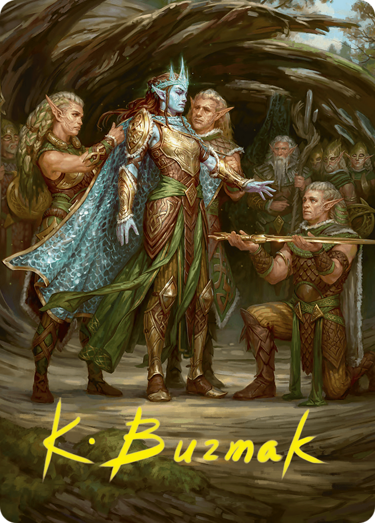 Lathril, Blade of the Elves Art Card (48/54) (Gold-Stamped Signature) [Foundations Art Series] | Tabernacle Games