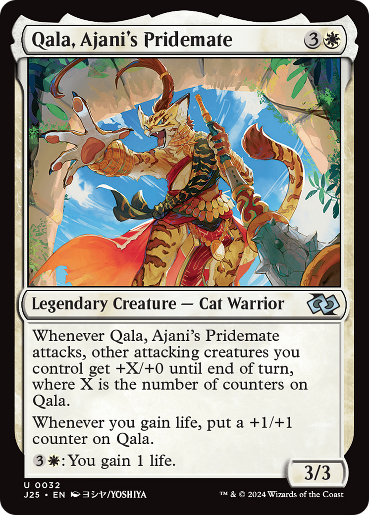 Qala, Ajani's Pridemate (Anime) [Foundations Jumpstart] | Tabernacle Games