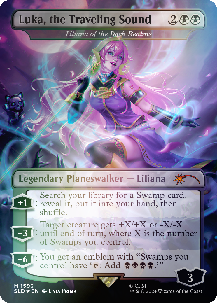 Luka, the Traveling Sound - Liliana of the Dark Realms (Rainbow Foil) [Secret Lair Drop Series] | Tabernacle Games