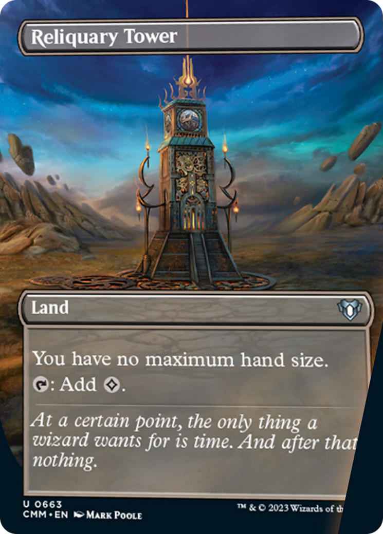 Reliquary Tower (Borderless Alternate Art) [Commander Masters] | Tabernacle Games