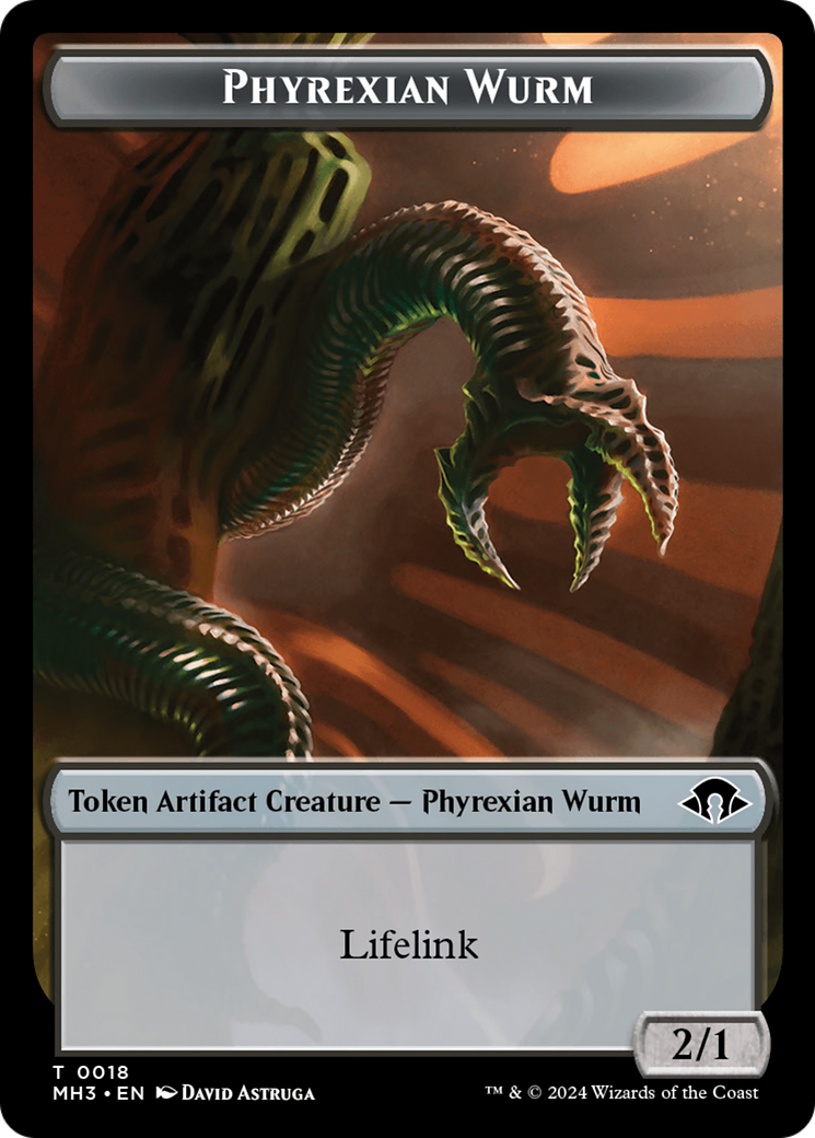 Phyrexian Wurm Token (0018) [Modern Horizons 3 Tokens] | Tabernacle Games