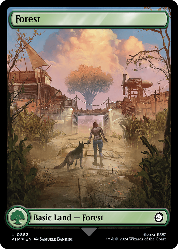 Forest (0853) (Surge Foil) [Fallout] | Tabernacle Games