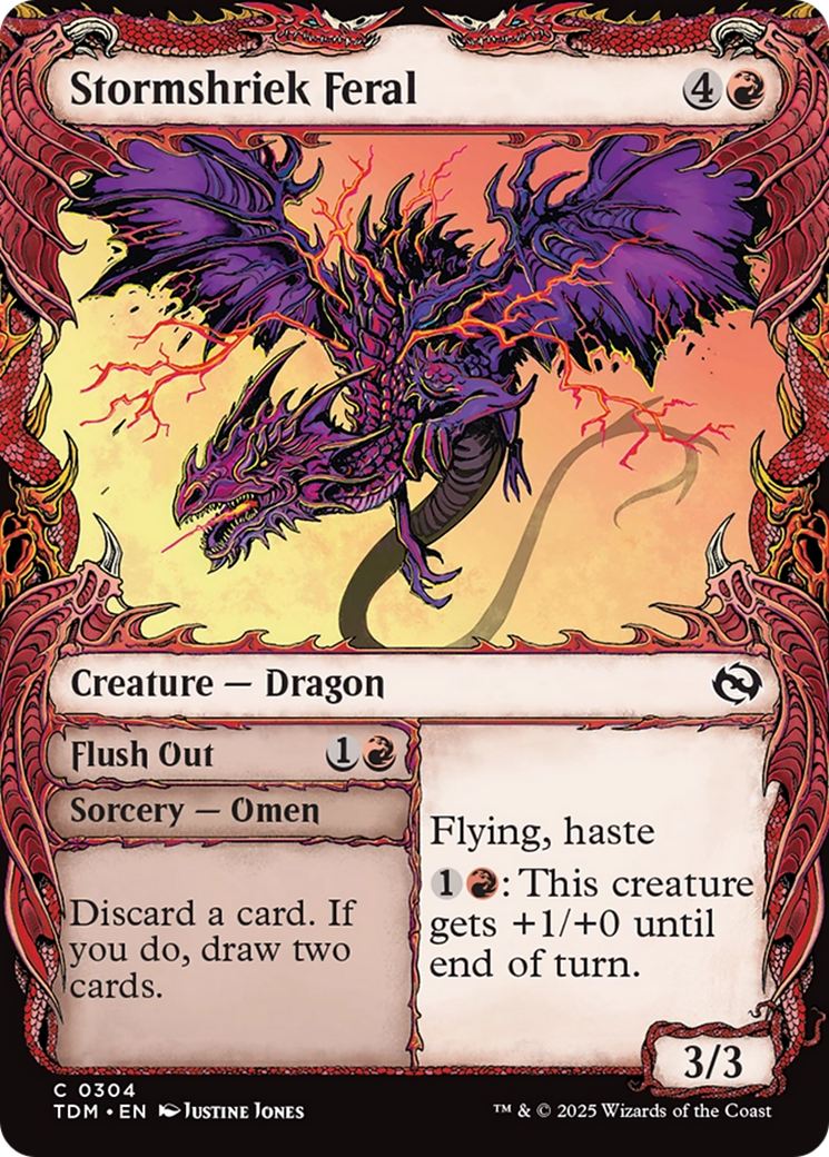 Stormshriek Feral (Showcase) [Tarkir: Dragonstorm] | Tabernacle Games