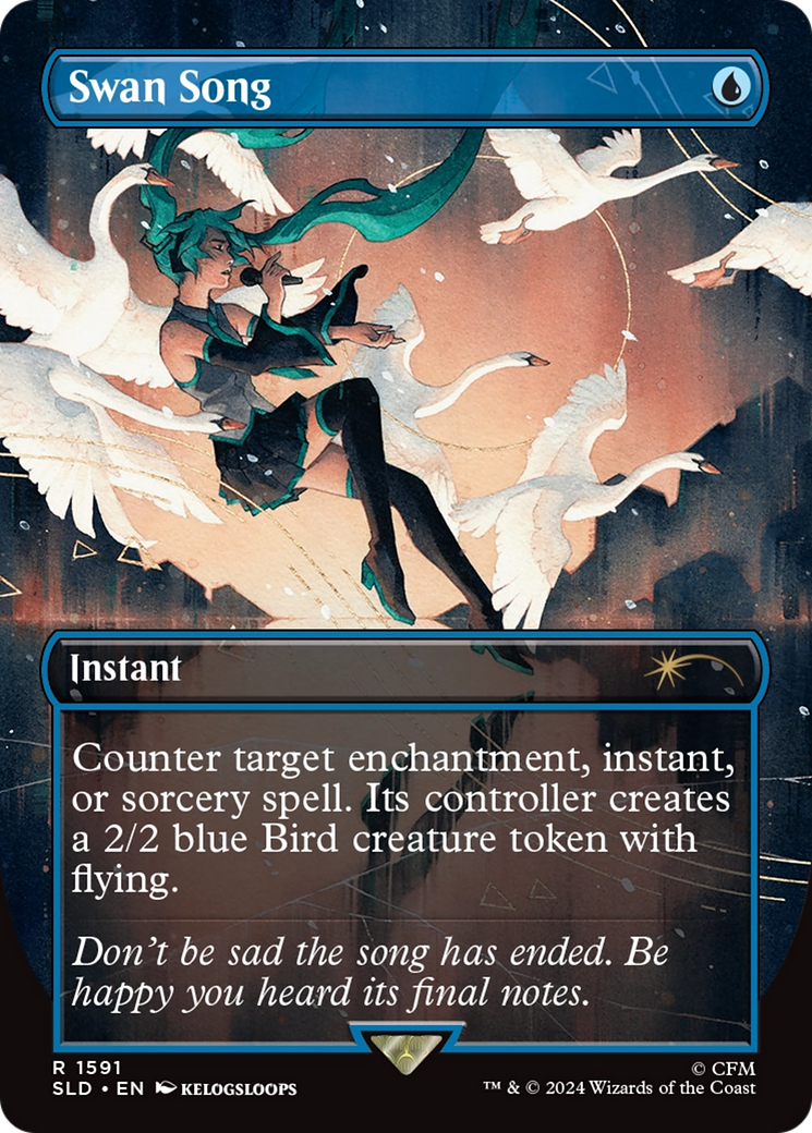Swan Song (1591) (Rainbow Foil) [Secret Lair Drop Series] | Tabernacle Games