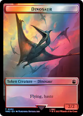 Human (0037) // Dinosaur Double-Sided Token (Surge Foil) [Doctor Who Tokens] | Tabernacle Games
