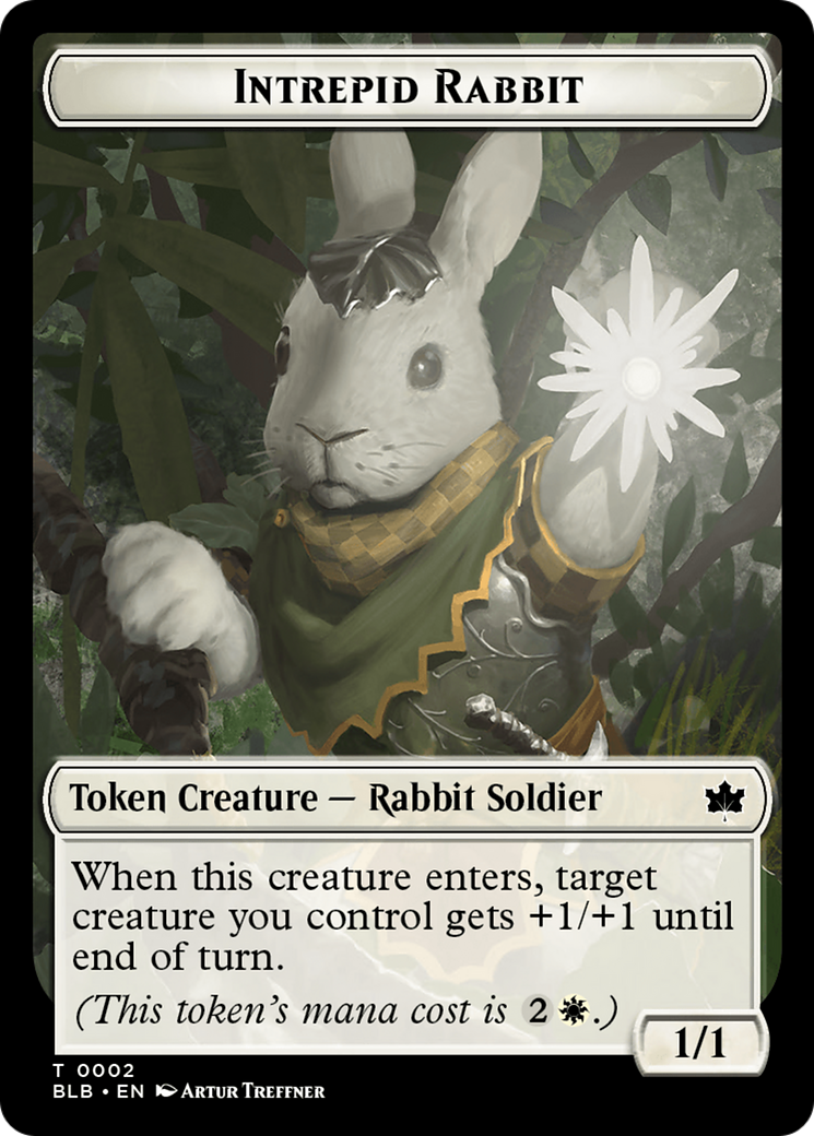 Intrepid Rabbit Token [Bloomburrow Tokens] | Tabernacle Games