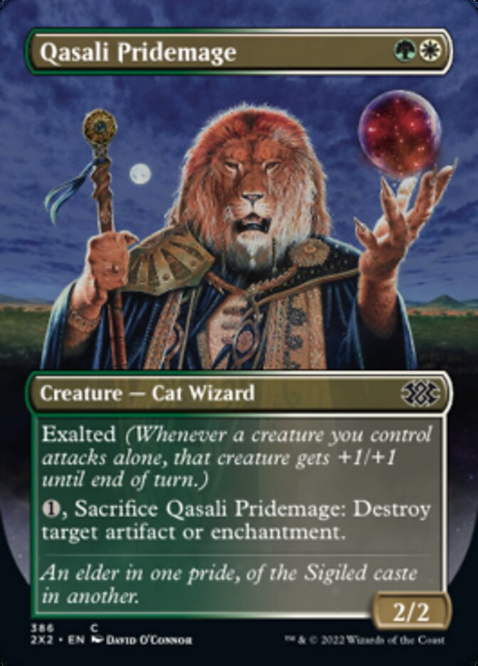 Qasali Pridemage (Borderless Alternate Art) [Double Masters 2022] | Tabernacle Games