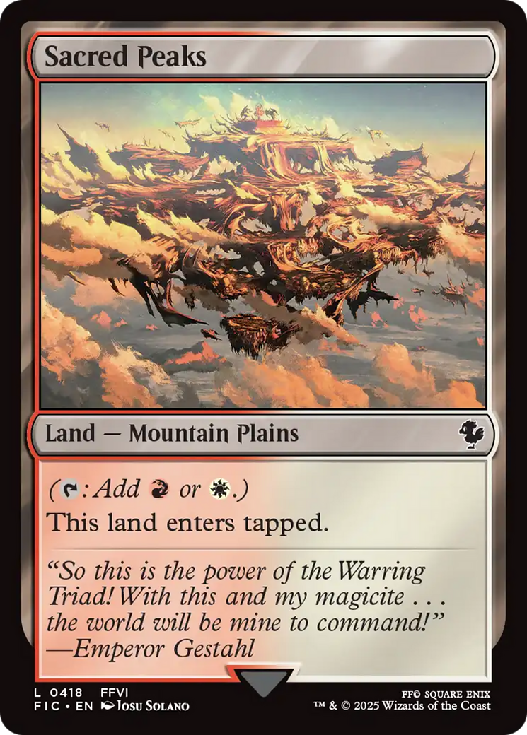 Sacred Peaks [FINAL FANTASY Commander] | Tabernacle Games