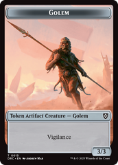 Golem (0014) // Golem (0015) Double-Sided Token [Aetherdrift Tokens] | Tabernacle Games