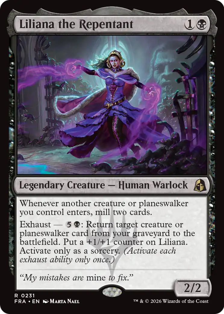 Liliana the Repentant [Reality Fracture] | Tabernacle Games