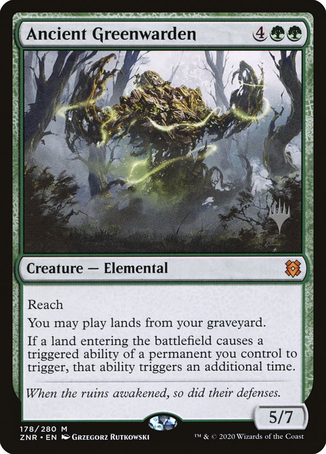 Ancient Greenwarden (Promo Pack) [Zendikar Rising Promos] | Tabernacle Games