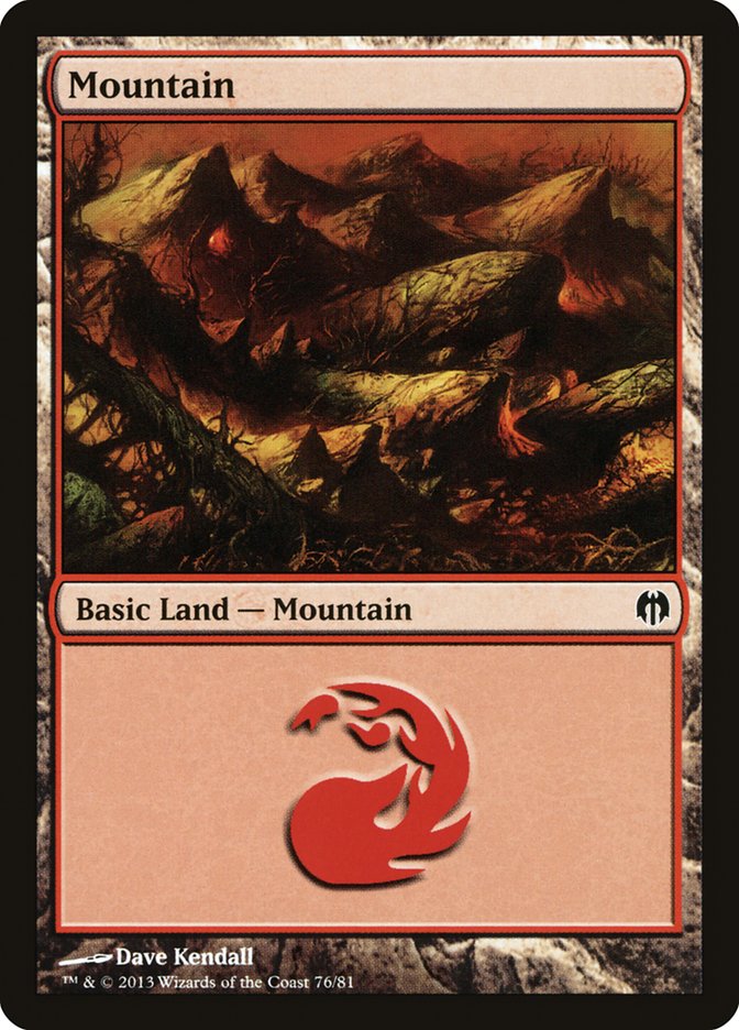 Mountain (76) [Duel Decks: Heroes vs. Monsters] | Tabernacle Games