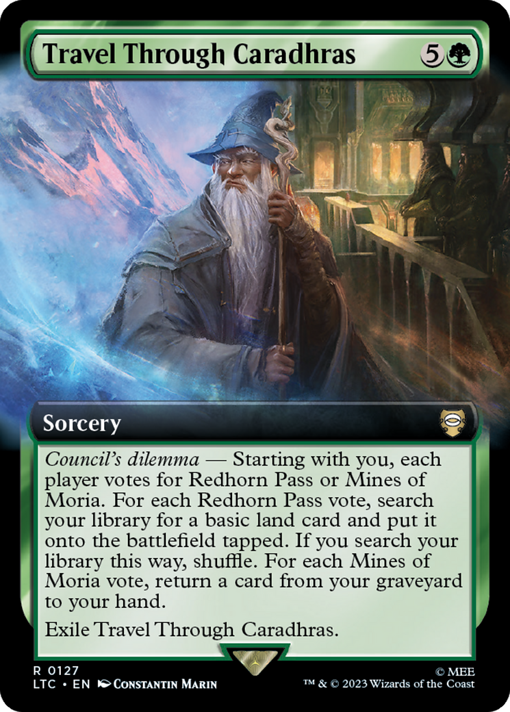 Travel Through Caradhras (Extended Art) [The Lord of the Rings: Tales of Middle-Earth Commander] | Tabernacle Games