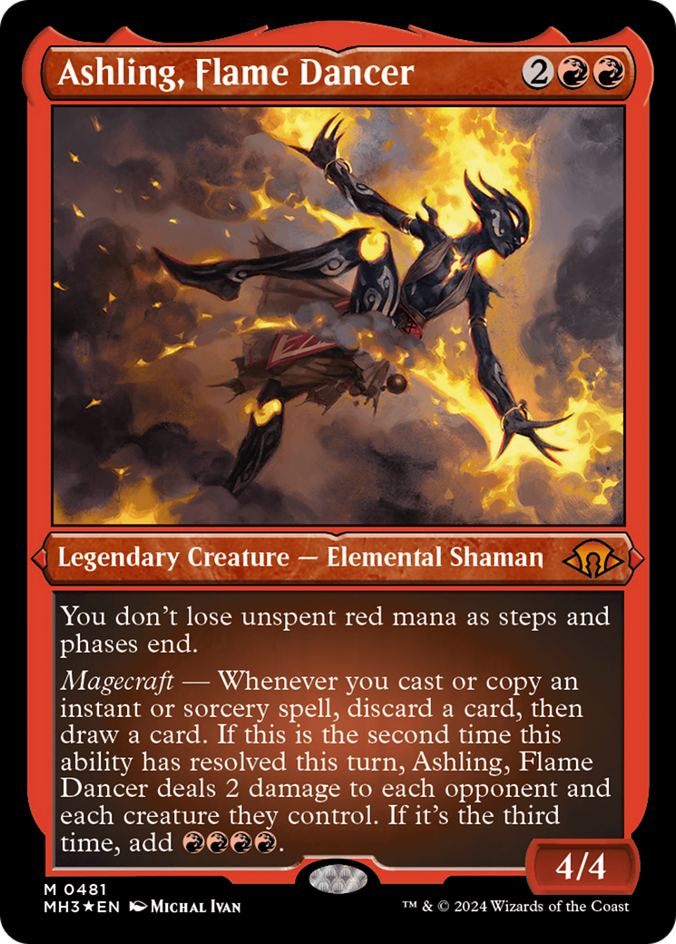 Ashling, Flame Dancer (Foil Etched) [Modern Horizons 3] | Tabernacle Games