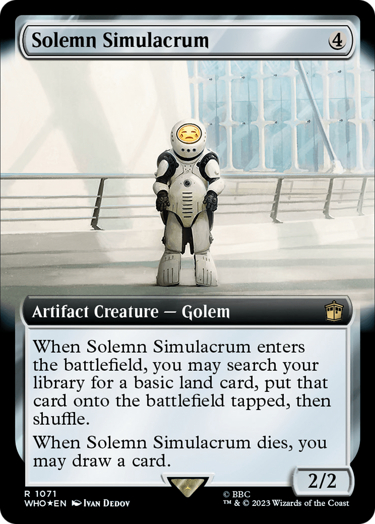 Solemn Simulacrum (Extended Art) (Surge Foil) [Doctor Who] | Tabernacle Games