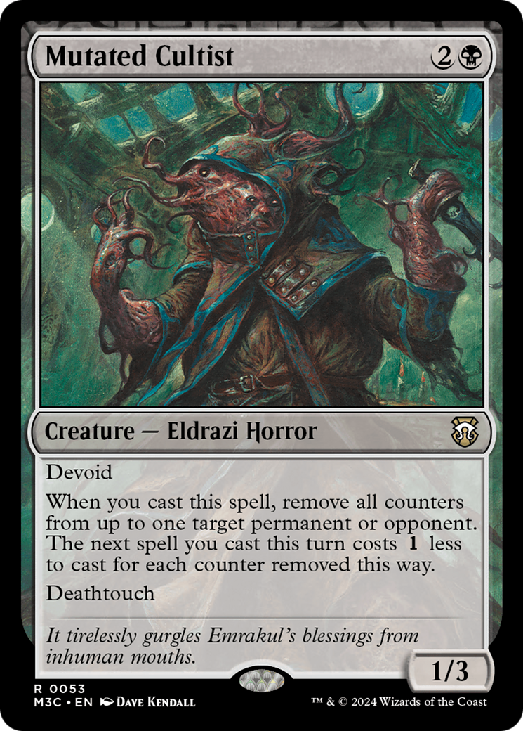 Mutated Cultist (Ripple Foil) [Modern Horizons 3 Commander] | Tabernacle Games