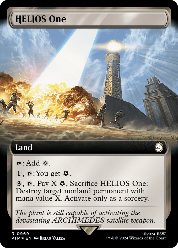 HELIOS One (Extended Art) (Surge Foil) [Fallout] | Tabernacle Games