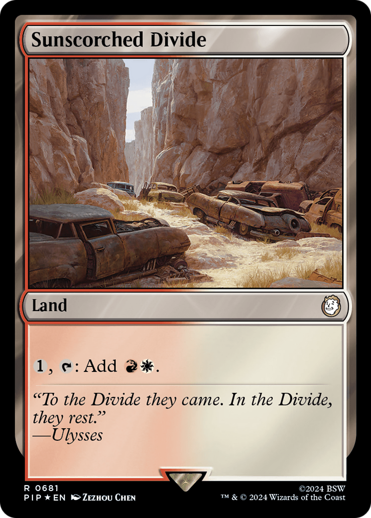 Sunscorched Divide (Surge Foil) [Fallout] | Tabernacle Games
