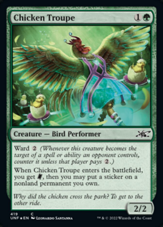Chicken Troupe (Galaxy Foil) [Unfinity] | Tabernacle Games