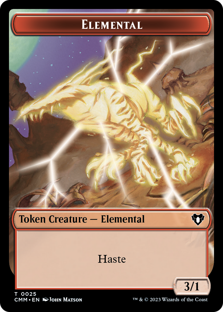 Thopter // Elemental (0025) Double-Sided Token [Commander Masters Tokens] | Tabernacle Games