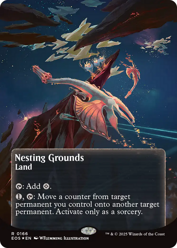 Nesting Grounds (0166) (Borderless) (Galaxy Foil) [Edge of Eternities: Stellar Sights] | Tabernacle Games