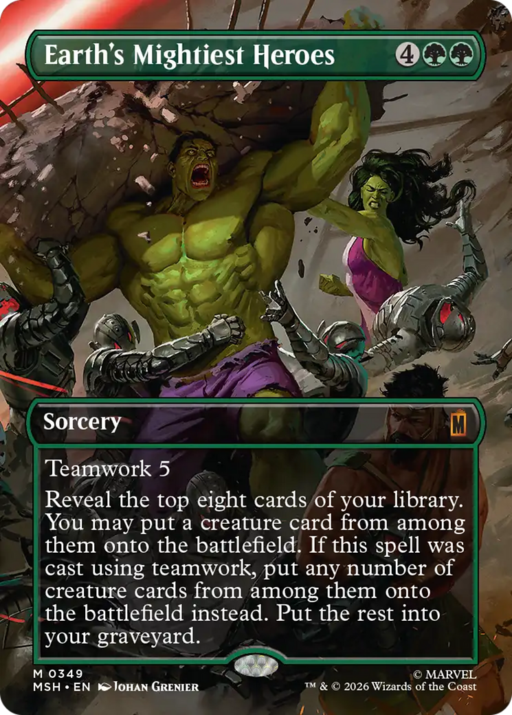 Earth's Mightiest Heroes (Borderless) [Marvel Super Heroes] | Tabernacle Games