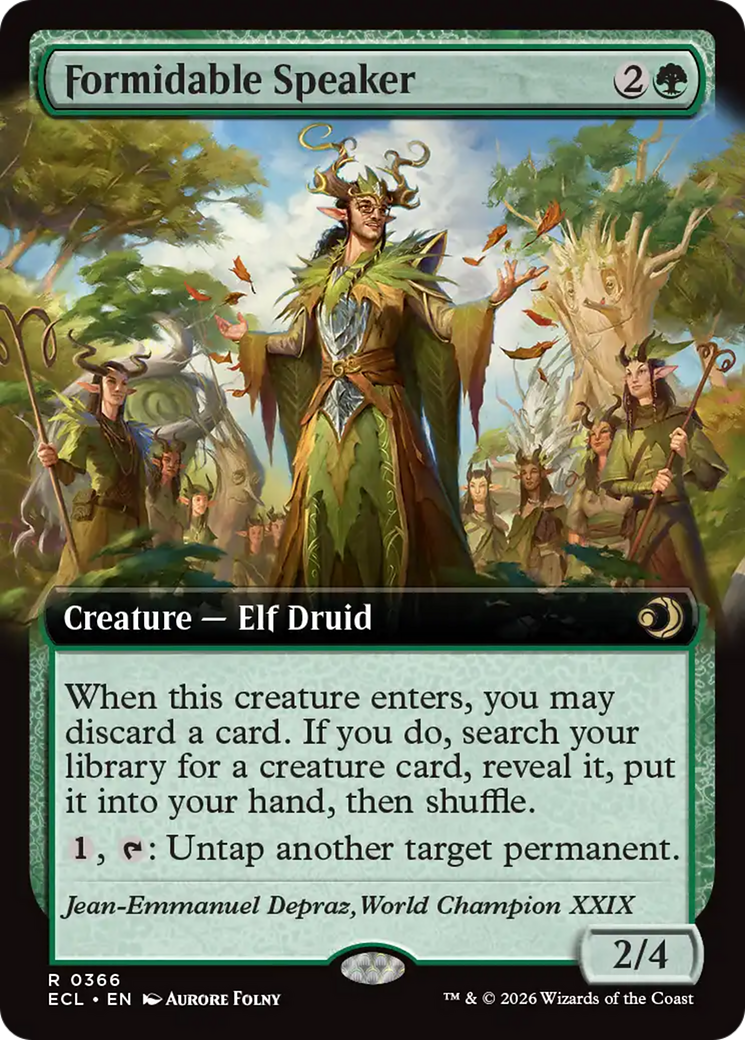 Formidable Speaker (Extended Art) [Lorwyn Eclipsed] | Tabernacle Games