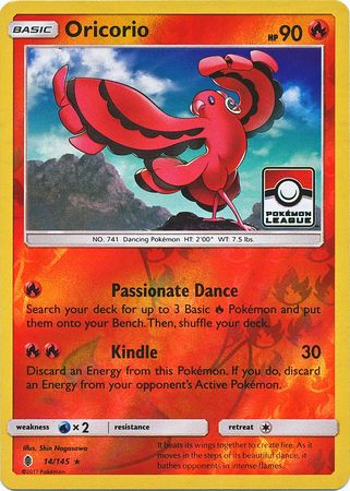 Oricorio (14/145) (League Promo) [Sun & Moon: Guardians Rising] | Tabernacle Games