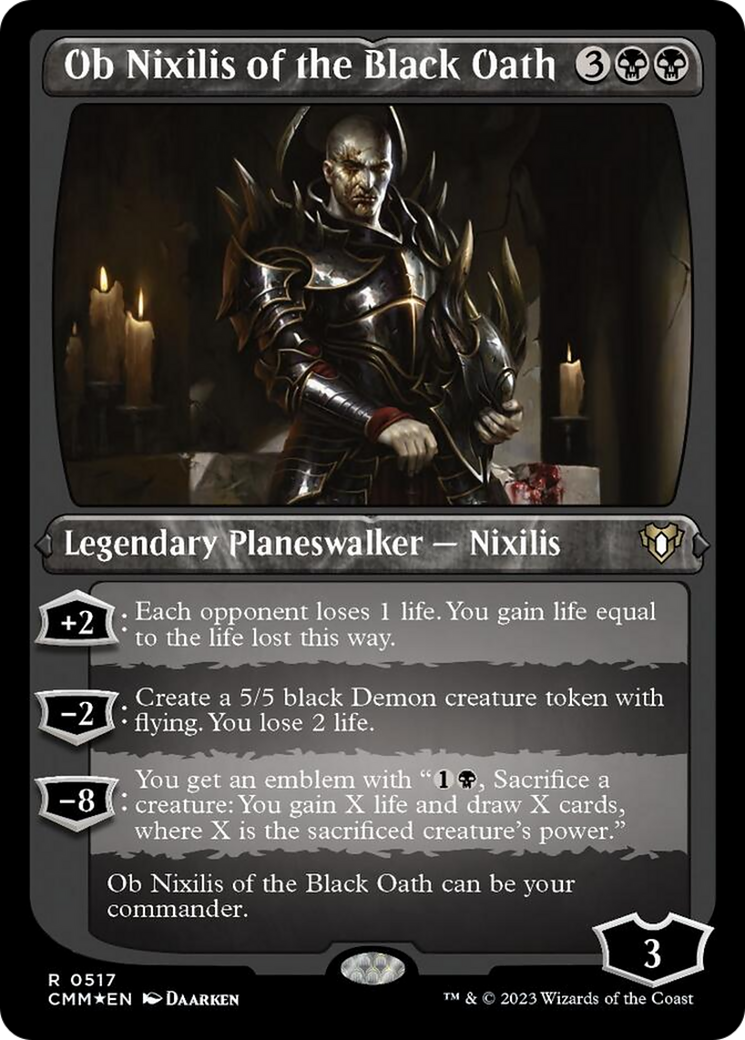 Ob Nixilis of the Black Oath (Foil Etched) [Commander Masters] | Tabernacle Games