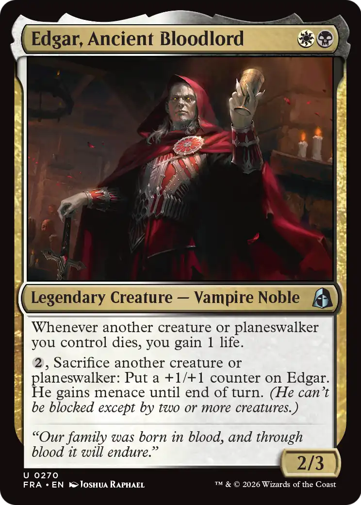 Edgar, Ancient Bloodlord [Reality Fracture] | Maze of Fitzroy